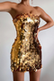 ZA ZA MINI DRESS - GOLD