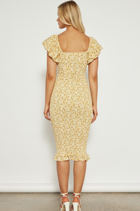 DAISY DUKE MIDI DRESS - HONEY