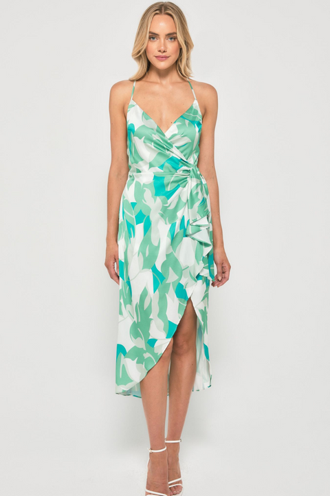 SOPHIA MIDI DRESS - GREEN