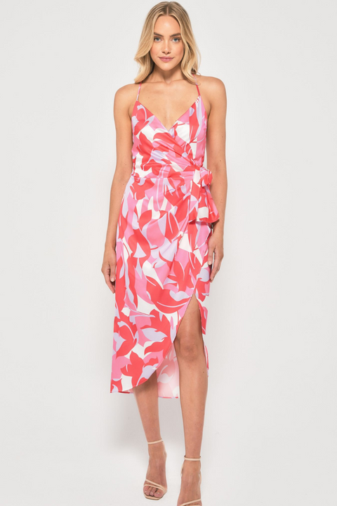 SOPHIA MIDI DRESS - PINK