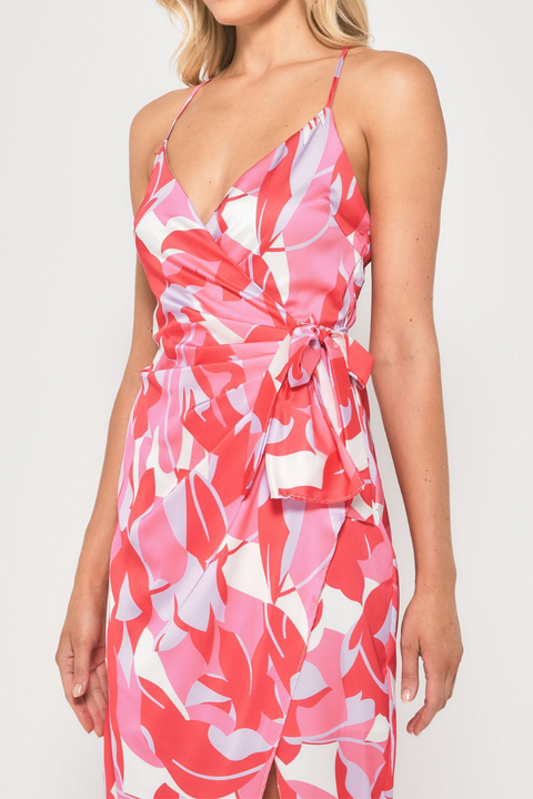 SOPHIA MIDI DRESS - PINK