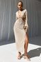 MEDUSA DRESS - BEIGE/GOLD