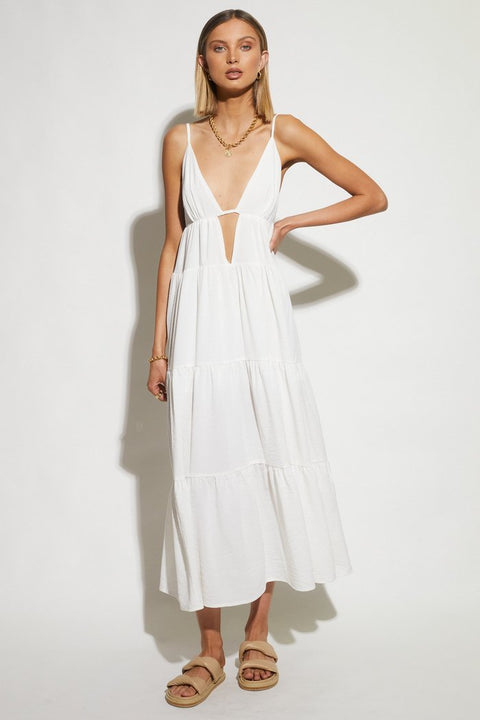 INDIGO DRESS - WHITE