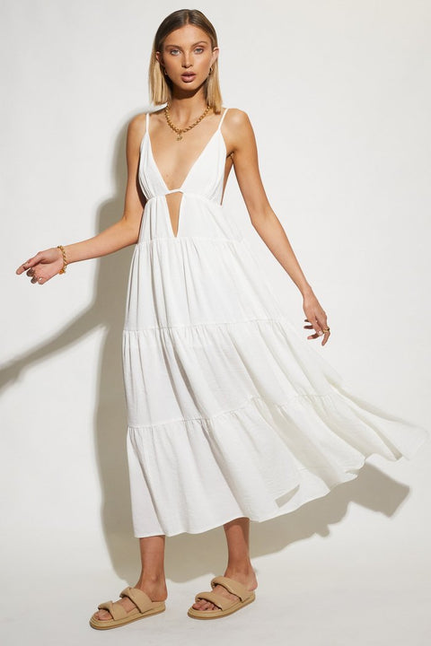 INDIGO DRESS - WHITE
