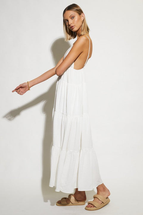 INDIGO DRESS - WHITE