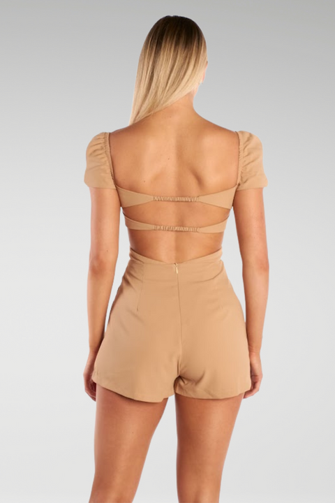 ACAPULCO PLAYSUIT - BEIGE