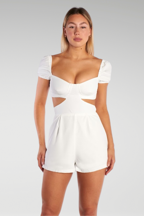 ACAPULCO PLAYSUIT - WHITE