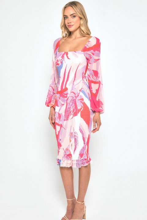 BONITA MIDI DRESS - PINK