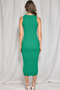 CASEY KNIT DRESS - GREEN/WHITE