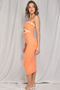 CELESTE MIDI DRESS - ORANGE