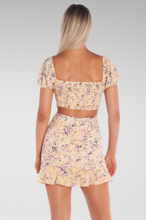 FLOWER CHILD TOP - YELLOW FLORAL