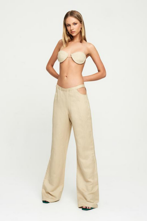 LIONESS GIZA CUT OUT PANT - WHEAT