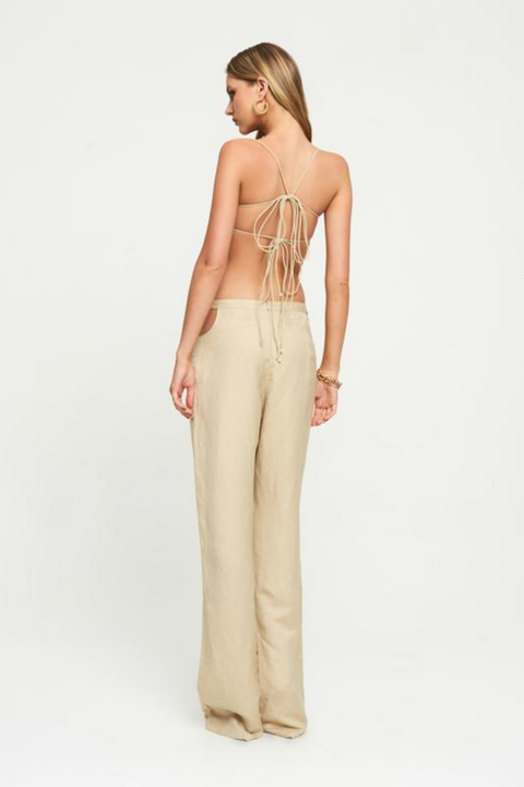 LIONESS GIZA CUT OUT PANT - WHEAT