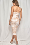 MARBLE ABSTRACT DRESS - APRICOT