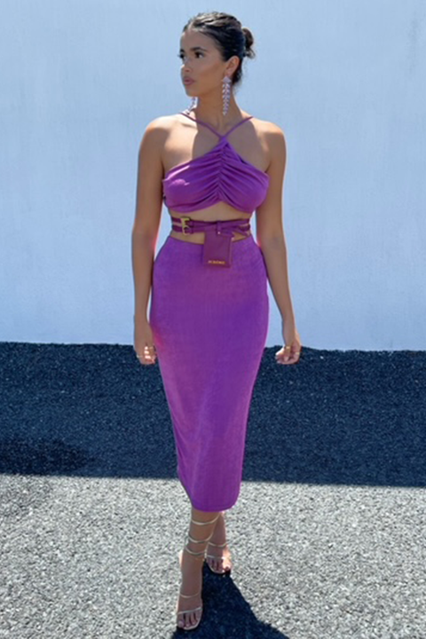 ON DEMAND SKIRT - GRAPE
