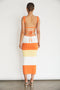 ESTHER MIDI DRESS - ORANGE STRIPE