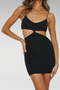 TWISTED MINI DRESS - BLACK