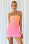 SANTANNA STRAPLESS DRESS - SUNSET