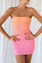 SANTANNA STRAPLESS DRESS - SUNSET