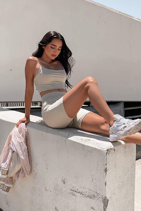 HIIT BIKE SHORTS - SAND