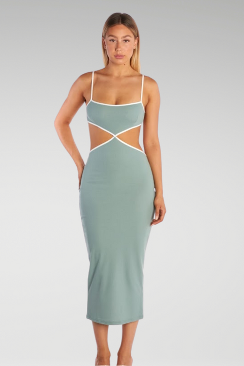 YARA MIDI DRESS - SAGE