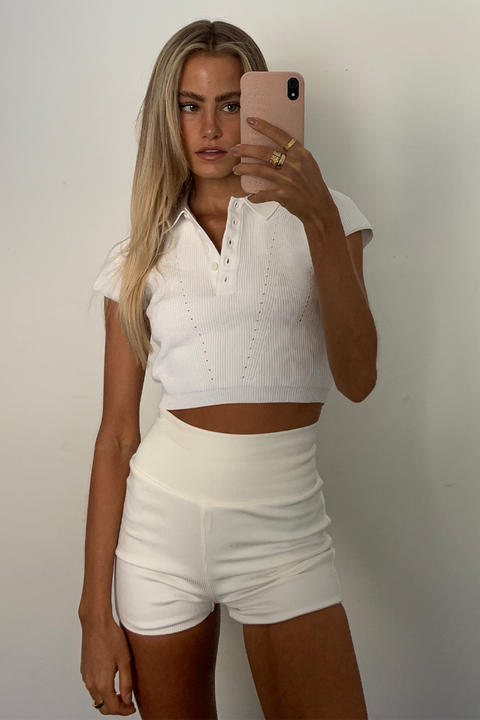 AISHA SHORTS - WHITE