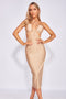 A CATCH MIDI DRESS - BEIGE