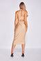 A CATCH MIDI DRESS - BEIGE