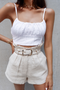 BELLE PAPERBAG SHORTS - SAND