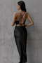 CHARIS SLIP DRESS - BLACK