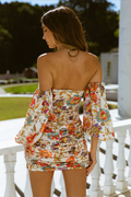 FLEUR MINI DRESS - SAND FLORAL