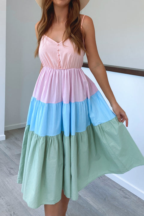 LISA COLOURBLOCK DRESS - MULTI