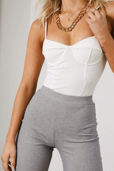 IVY RIB TOP - WHITE