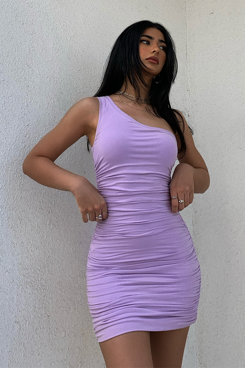 IZI SIDE DRESS - LILAC
