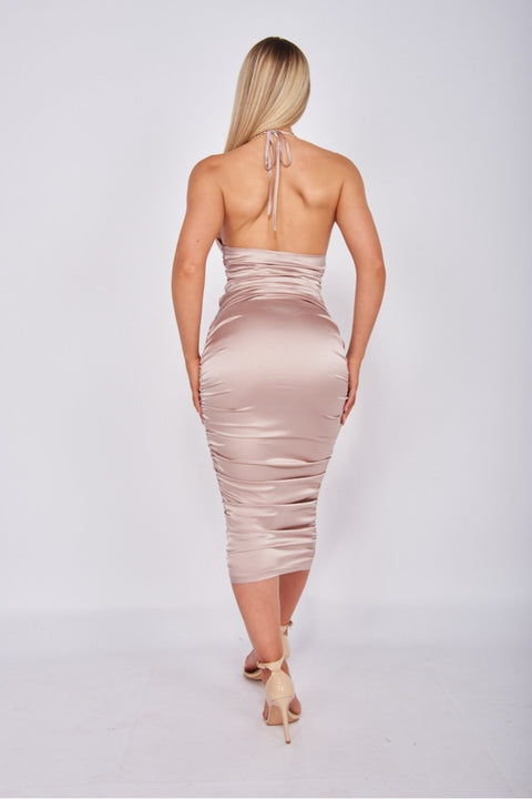DAY DREAMING MIDI DRESS – MOCHA