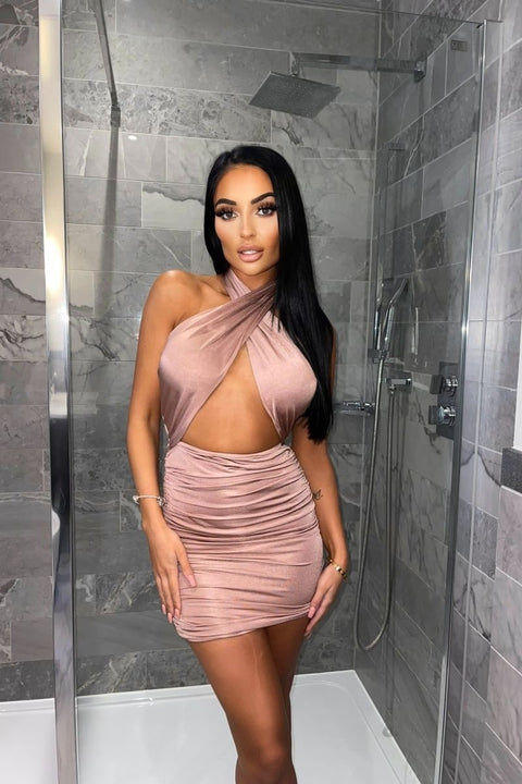 ROSÉ ALL DAY DRESS - DUSTY PINK