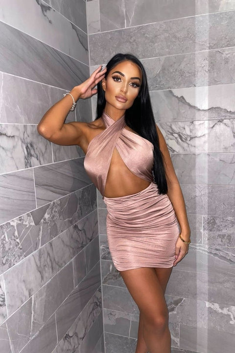 ROSÉ ALL DAY DRESS - DUSTY PINK