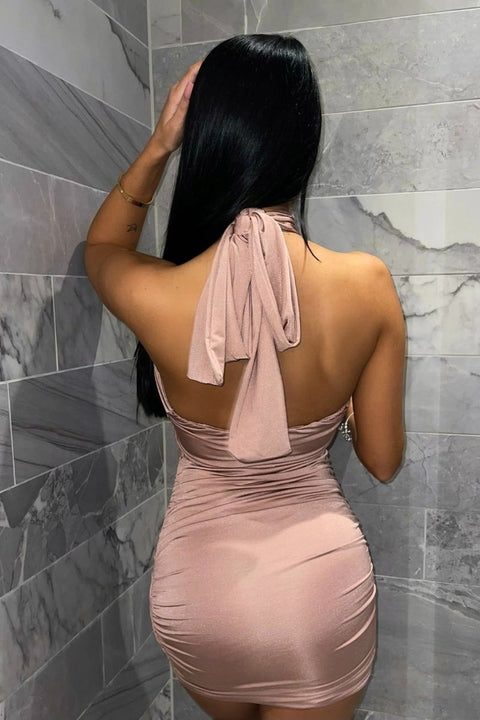 ROSÉ ALL DAY DRESS - DUSTY PINK