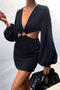 SANDRA MINI DRESS - BLACK