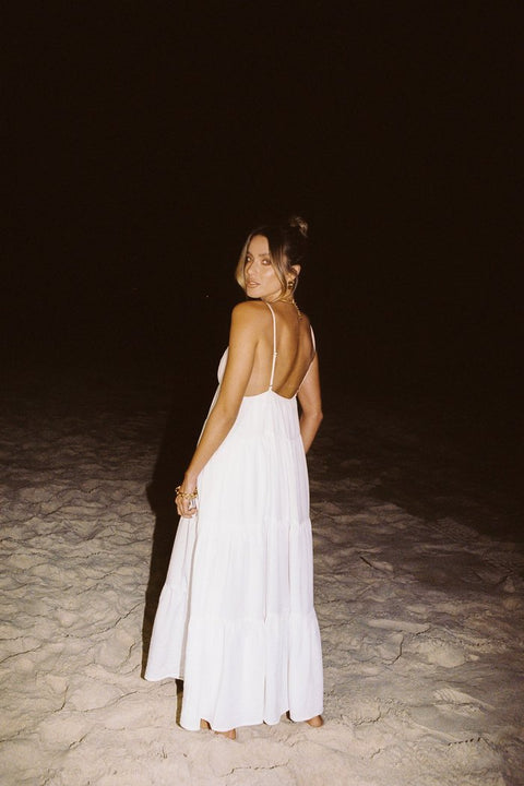 INDIGO DRESS - WHITE